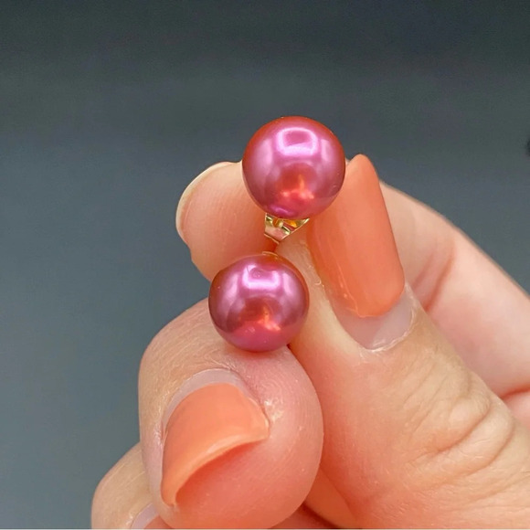 Jewelry - Hot Pink Fuschia Faux Pearl Studs